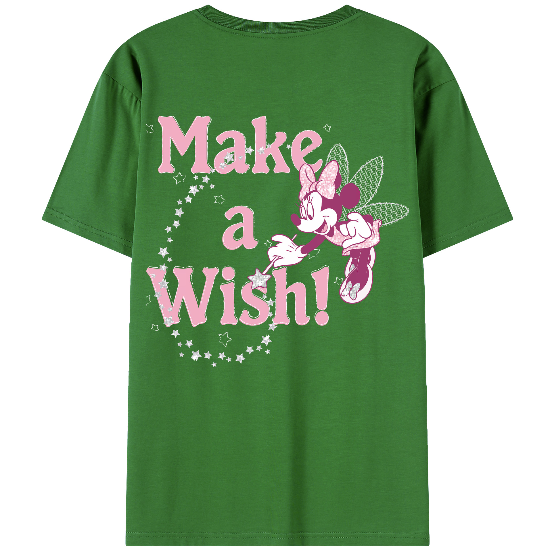 （画像用） ミッキーマウス Mickey Mouse レディース半袖Tシャツ(バックプリント)